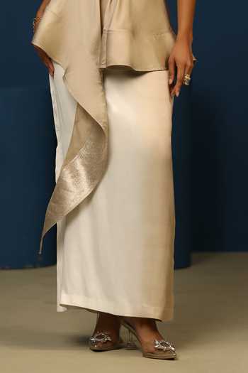 Shop Vedangi Agarwal White Satin The Midnight Muse Straight Fit Ombre Skirt Online at Aza Fashions Shop_Vedangi Agarwal_White Satin The Midnight Muse Straight Fit Ombre Skirt _Online_at_Aza_Fashions