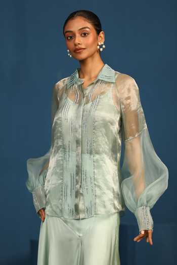 Vedangi Agarwal Go With A Flow Embroidered Top 