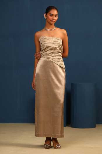 Vedangi Agarwal Midnight Sonata Off-Shoulder Embroidered Top 