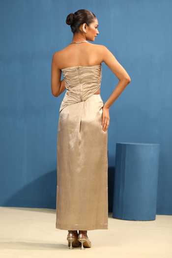 Vedangi Agarwal Midnight Sonata Off-Shoulder Embroidered Top 