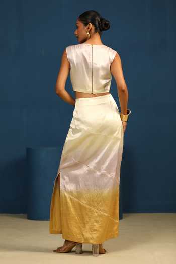 Vedangi Agarwal Midnight Bloom Dori Work Top 