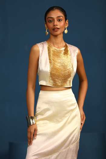 Vedangi Agarwal Midnight Bloom Dori Work Top 