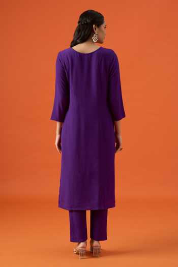 Khwaab By Sanjana Lakhani Embroidered Satin Silk Kurta Set 