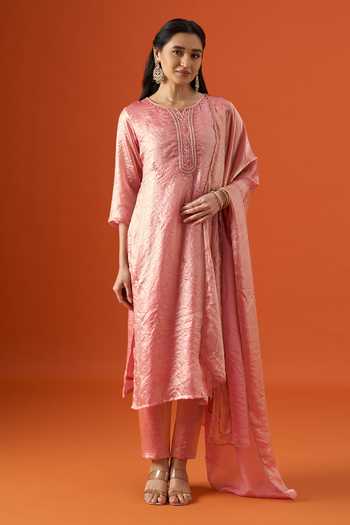 Khwaab By Sanjana Lakhani Neckline Embroidered Kurta Set 