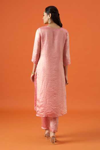 Khwaab By Sanjana Lakhani Neckline Embroidered Kurta Set 