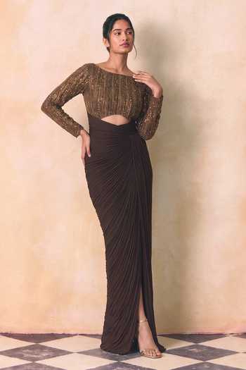 Zwaan Iris Embellished Draped Gown 