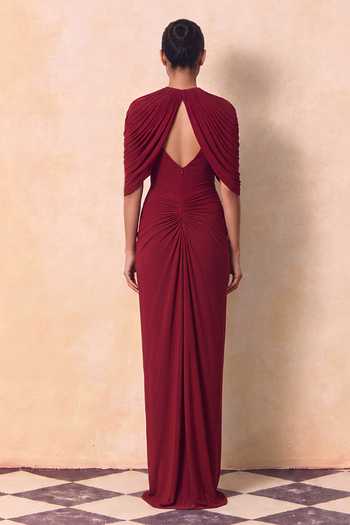 Zwaan Thea Draped Embellished Gown 