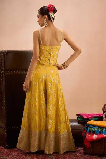 Samyukta Singhania Floral Woven Brocade Palazzo Set 