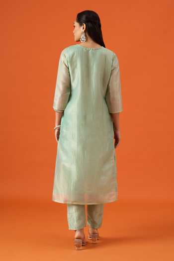 Khwaab By Sanjana Lakhani Neckline Embroidered Kurta Set 