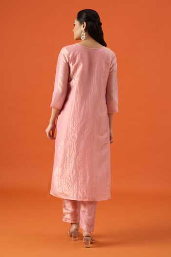Khwaab By Sanjana Lakhani Neckline Embroidered Kurta Set 