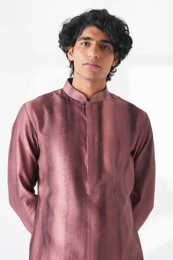 Buy Dhruv Vaish White Silk, Cotton, Chanderi Shaded Printed Kurta Set Online at Aza Fashions Buy_Dhruv Vaish_White Silk, Cotton, Chanderi Shaded Printed Kurta Set _Online_at_Aza_Fashions