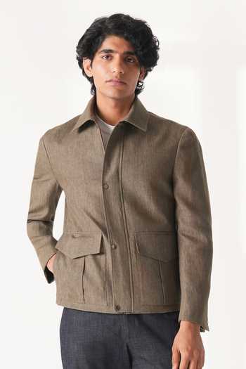 Dhruv Vaish Linen Two Pocket Jacket