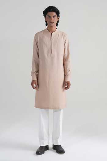 Dhruv Vaish Minimal Placket Kurta Set 