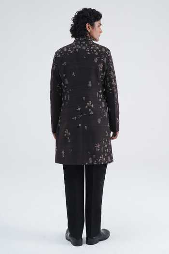 Dhruv Vaish Front Open Embroidered Sherwani & Kurta Set 