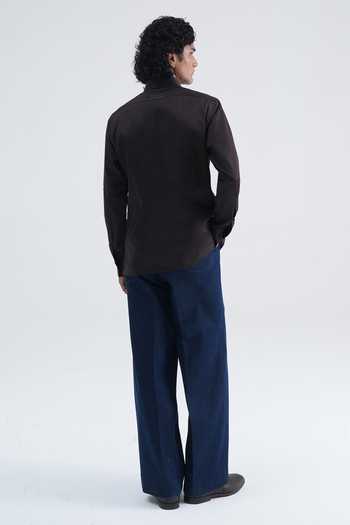 Dhruv Vaish Leather Stripe Shirt