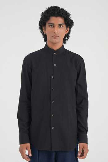 Dhruv Vaish Curved Placket Shirt