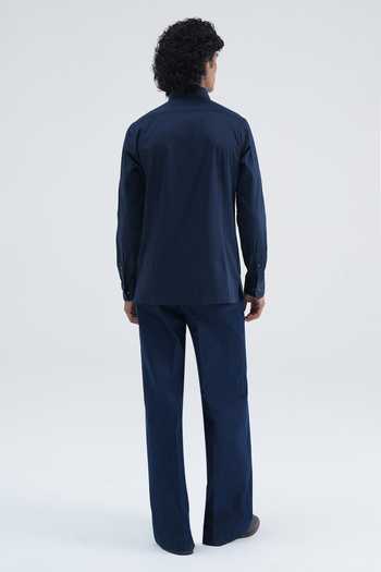 Dhruv Vaish Piped Cotton Satin Shirt