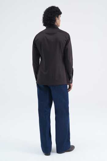 Dhruv Vaish Piped Cotton Satin Shirt