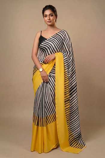 Ellemora Fashions Urban Zebra Saree With Blouse 