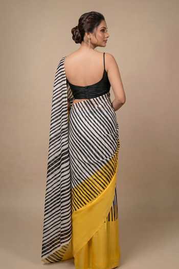 Ellemora Fashions Urban Zebra Saree With Blouse 