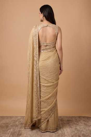 Ellemora Fashions Golden Heritage Saree With Blouse 