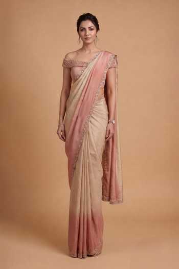 Ellemora Fashions Blush Horizon Saree With Blouse 