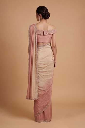 Ellemora Fashions Blush Horizon Saree With Blouse 