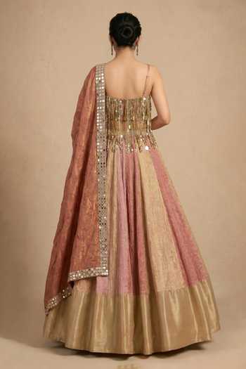 Ellemora Fashions Champagne Bloom Lehenga Set 