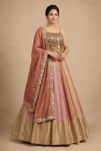 Ellemora Fashions Champagne Bloom Lehenga Set 