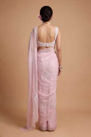 Ellemora Fashions Floral Muse Saree With Blouse 