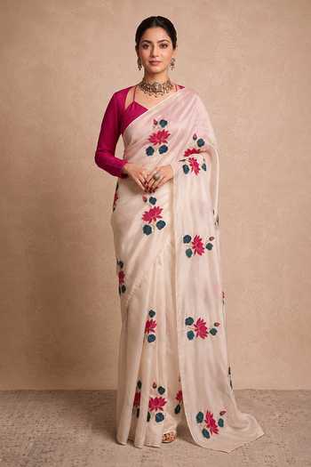 Ellemora Fashions Royal Lotus Saree Set With Jacket 