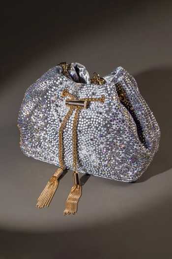 House Of Bio Silver Nora Velvet Midi Bag Online at Aza Fashions House Of Bio_Silver Nora Velvet Midi Bag _Online_at_Aza_Fashions