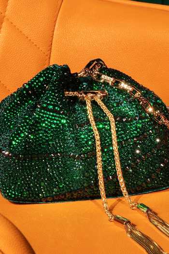 Buy House Of Bio Green Aura Midi Bucket Bag Online at Aza Fashions Buy_House Of Bio_Green Aura Midi Bucket Bag _Online_at_Aza_Fashions