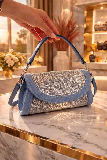 House Of Bio Quinn Light Blue Denim Bag 
