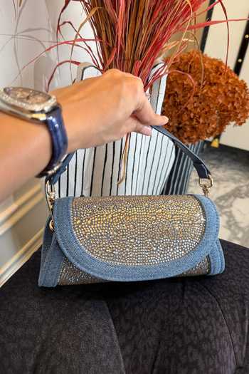 House Of Bio_Blue Quinn Light Denim Bag _at_Aza_Fashions