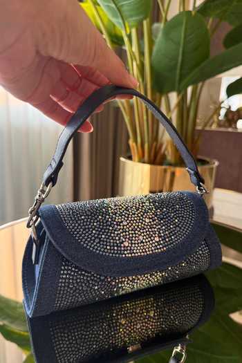 House Of Bio Blue Quinn Dark Denim Bag Online at Aza Fashions House Of Bio_Blue Quinn Dark Denim Bag _Online_at_Aza_Fashions