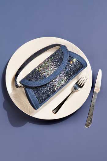 Shop House Of Bio Blue Quinn Dark Denim Bag Online at Aza Fashions Shop_House Of Bio_Blue Quinn Dark Denim Bag _Online_at_Aza_Fashions