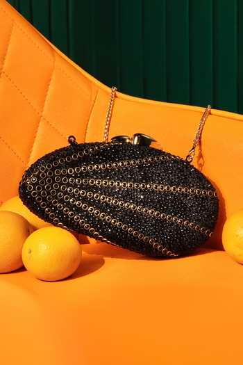 House Of Bio_Black Velora Massion Bag _at_Aza_Fashions