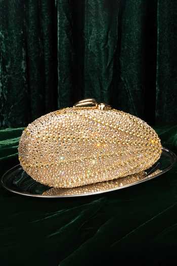 House Of Bio Velora Gold Massion Bucket Bag 