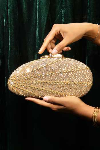 House Of Bio Velora Gold Massion Bucket Bag 