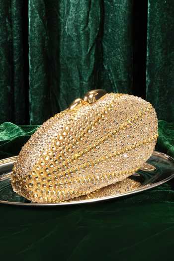 House Of Bio Gold Velora Massion Bucket Bag at Aza Fashions House Of Bio_Gold Velora Massion Bucket Bag _at_Aza_Fashions