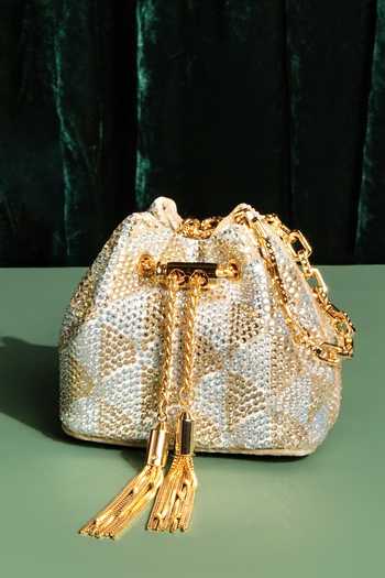 House Of Bio Regal Gold Mini Bucket Bag 