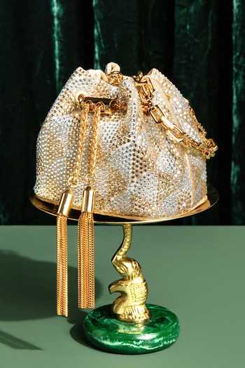 House Of Bio Gold Regal Mini Bucket Bag Online at Aza Fashions House Of Bio_Gold Regal Mini Bucket Bag _Online_at_Aza_Fashions