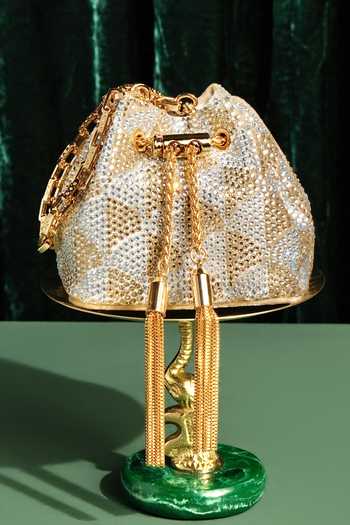 Buy House Of Bio Gold Regal Mini Bucket Bag Online at Aza Fashions Buy_House Of Bio_Gold Regal Mini Bucket Bag _Online_at_Aza_Fashions