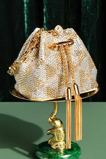 House Of Bio Regal Gold Mini Bucket Bag 