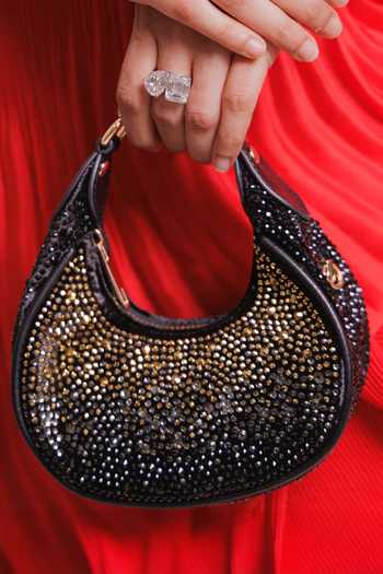 House Of Bio Noor Black & Gold Moon Bag 