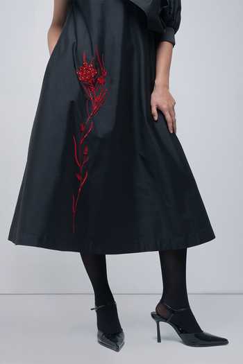 Leh Studios Black Viscose, Polyester Estelle Dress Online at Aza Fashions Leh Studios_Black Viscose, Polyester Estelle Dress _Online_at_Aza_Fashions
