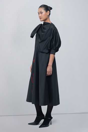 Buy Leh Studios Black Viscose, Polyester Estelle Dress Online at Aza Fashions Buy_Leh Studios_Black Viscose, Polyester Estelle Dress _Online_at_Aza_Fashions