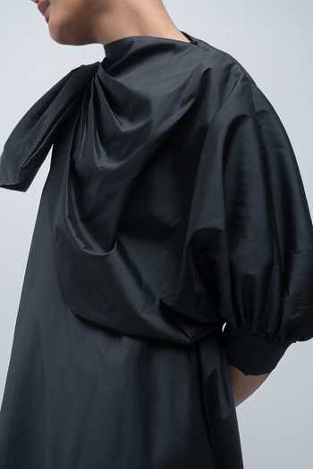 Shop Leh Studios Black Viscose, Polyester Estelle Dress Online at Aza Fashions Shop_Leh Studios_Black Viscose, Polyester Estelle Dress _Online_at_Aza_Fashions