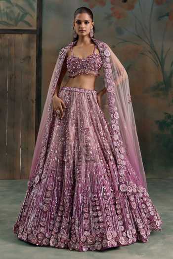 Opus Atelier Floral Embroidered Lehenga Set 